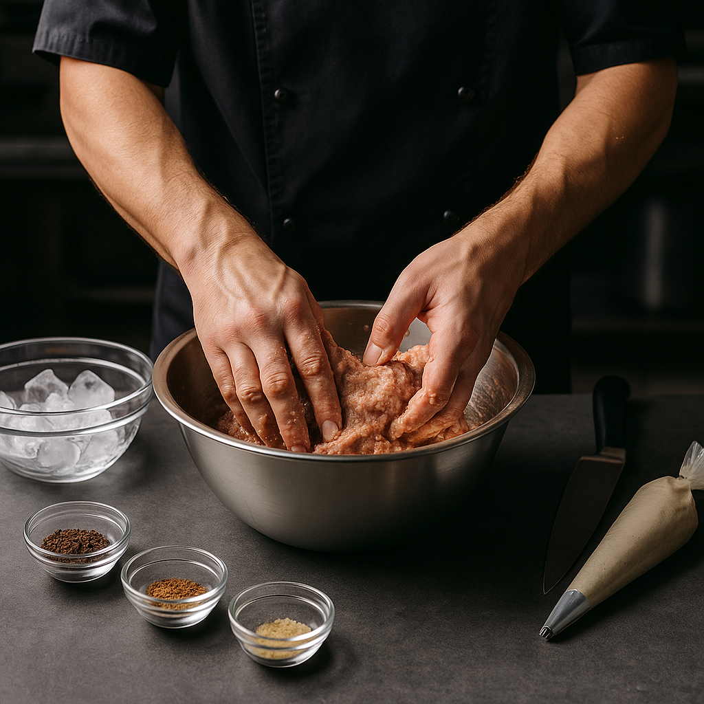 chef préparant les fricadelles