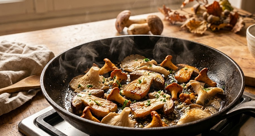 Poêlée de champignons forestiers